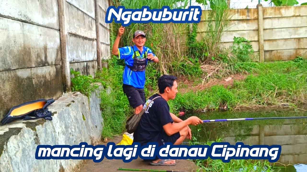 Ngabuburit sambil mancing di danau Cipinang