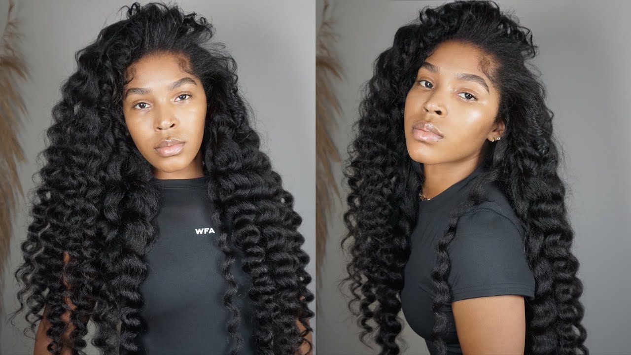 I MADE A FLIP OVER WIG! USING MOST NATURAL KINKY STRAIGHT HAIR + WAND CURLS😍| WEST KISS HAIR
