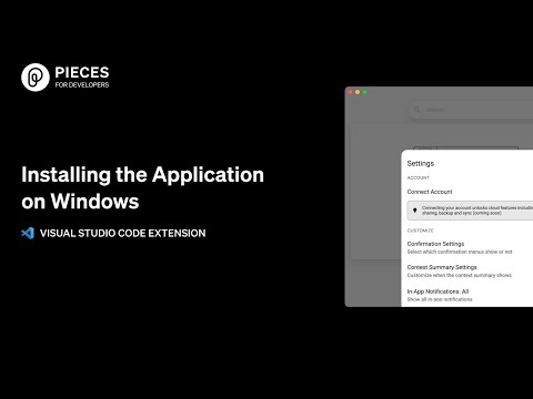 Installing the Application on Windows | Visual Studio Code Extension