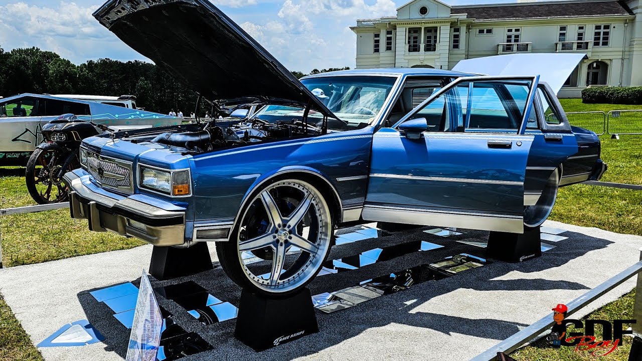 @playboy_geezy_3800 ProCharged LS Brougham Box Chevy on Corleone Forged 28 x 12 Wheels.