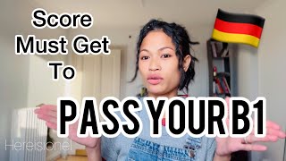 This score will get you in passing B1 level in learning German Test / Hereisionel