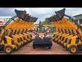 Brand new jcb 3dx super 4x4 machine grand delivery in jcb showroom