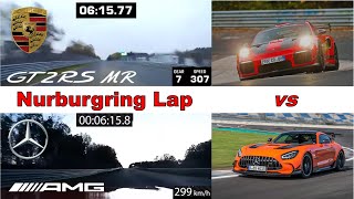 Lap Race #4 | Porsche 911 GT2 RS MR vs Mercedes AMG GT Black Series | Nurburgring