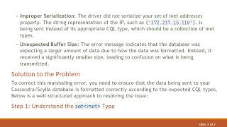 Resolving Cassandra / Scylla Marshaling Errors: A Guide to Properly Inserting IP Addresses