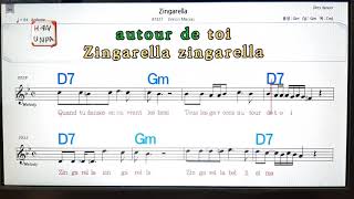 Zingarella/Enrico Macias💋노래방, 가라오케, 코드 큰 악보,반주,가사💖Karaoke, Sheet Music, Chord, MR Resimi