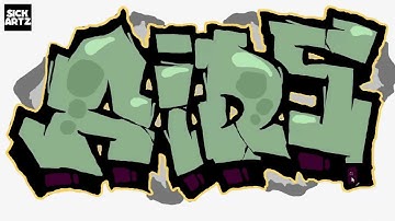HOW TO DRAW GRAFFITI AIDS SPEED PAINTING TUTORIAL SKETCH LEARN MS PAINT LERNEN BLACKBOOK LETTERS