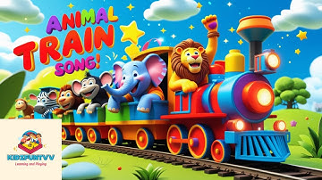 The Animal Train Song | Nursery Rhymes & Songs for Kids | @Kidzfuntvv