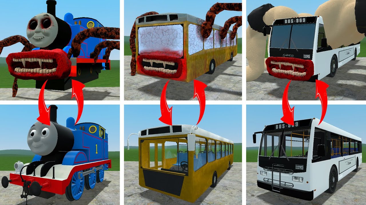 ВСЁ ПРЕВРАЩАЕТСЯ В МОНСТРОВ: ПОЖИРАТЕЛЬ АВТОБУСА, ГОЛОВА ОШИБКИ, ПРОКЛЯТЫЙ ПОЕЗД, ПОЖИРАТЕЛЬ АВТО...