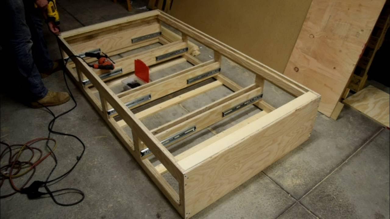 How to make a twin bed with drawers by DIY with Chris YouTube