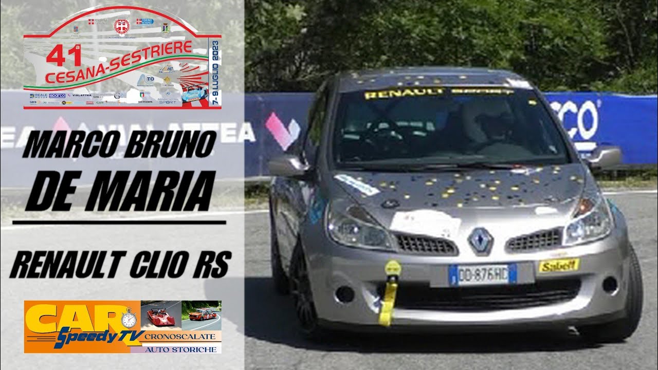Cesana Sestriere 2023 Marco Bruno De Maria Renault Clio RS YouTube