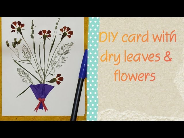 Dry Leaves And Flowers Greeting Card