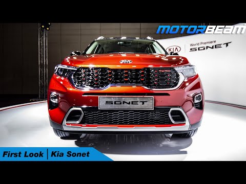 Kia Sonet First Look - Bohot Saare Features & Diesel Automatic 🔥 | MotorBeam हिंदी