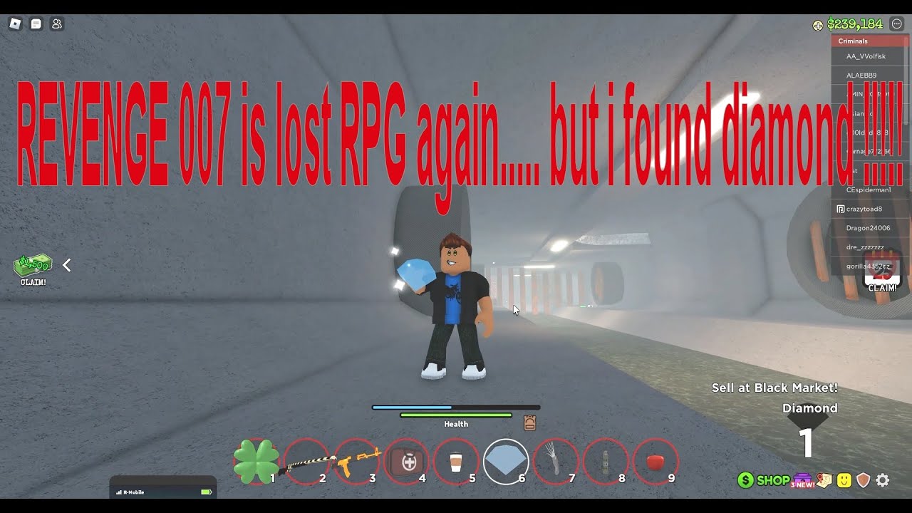 ROBLOX - OHIO - Revenge 007  rainbow  =  I found diamond and lost RPG