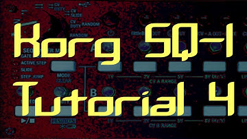 Korg SQ1 Tutorial 4: Tempo, Duty & Slide