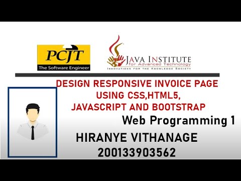 DESIGN RESPONSIVE INVOICE PAGE USING CSS,HTML5,JAVASCRIPT AND BOOTSTRAP