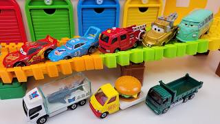 車のおもちゃで名前と色を楽しく覚えよう！TAYOガレージ&はてなボックス☆ Let's Learn Names and Colors with Toy Cars