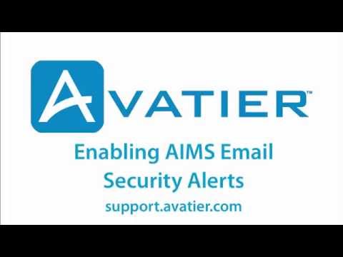 Enabling AIMS Security Email Alerts