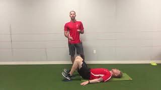 Supine hamstring slides and eccentric variation