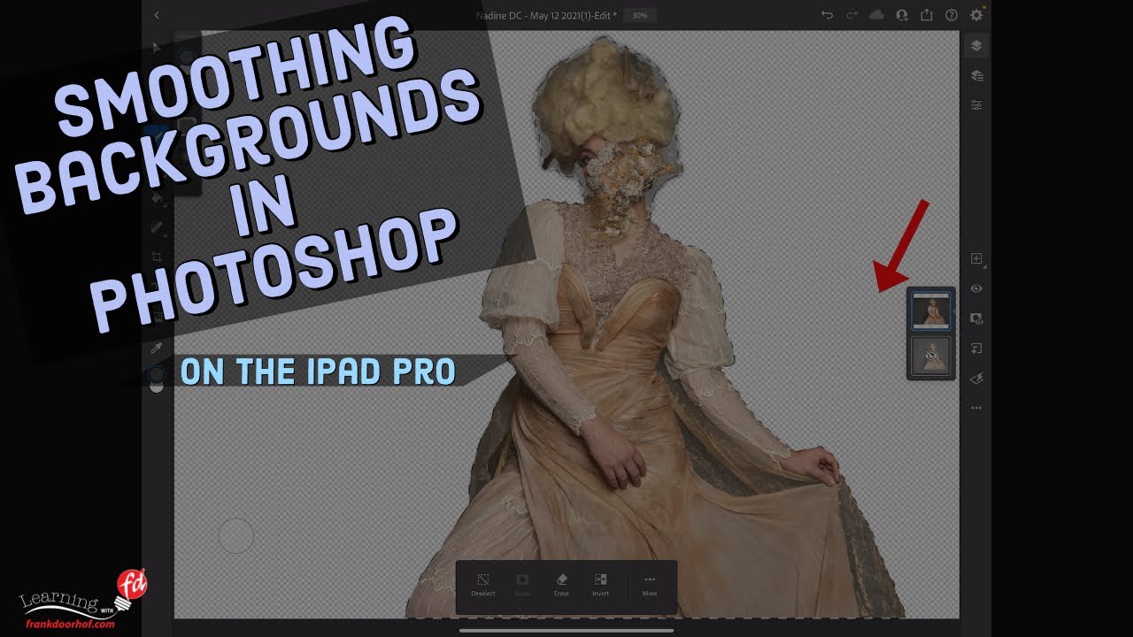 Smoothing backgrounds in on the iPad pro YouTube