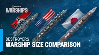 Warships Size Comparison: Destroyers | World of Warships