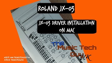 Roland JX-03 - Driver installation on the MAC