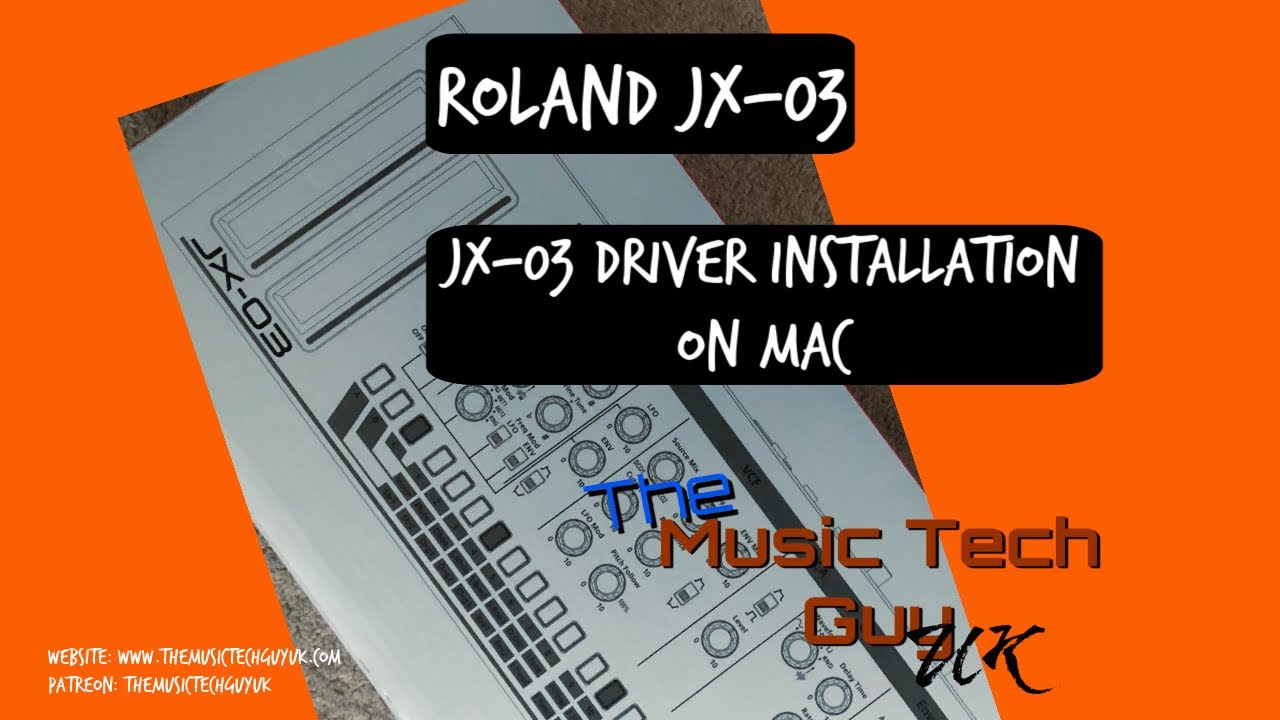 Roland JX-03 - Driver installation on the MAC - YouTube
