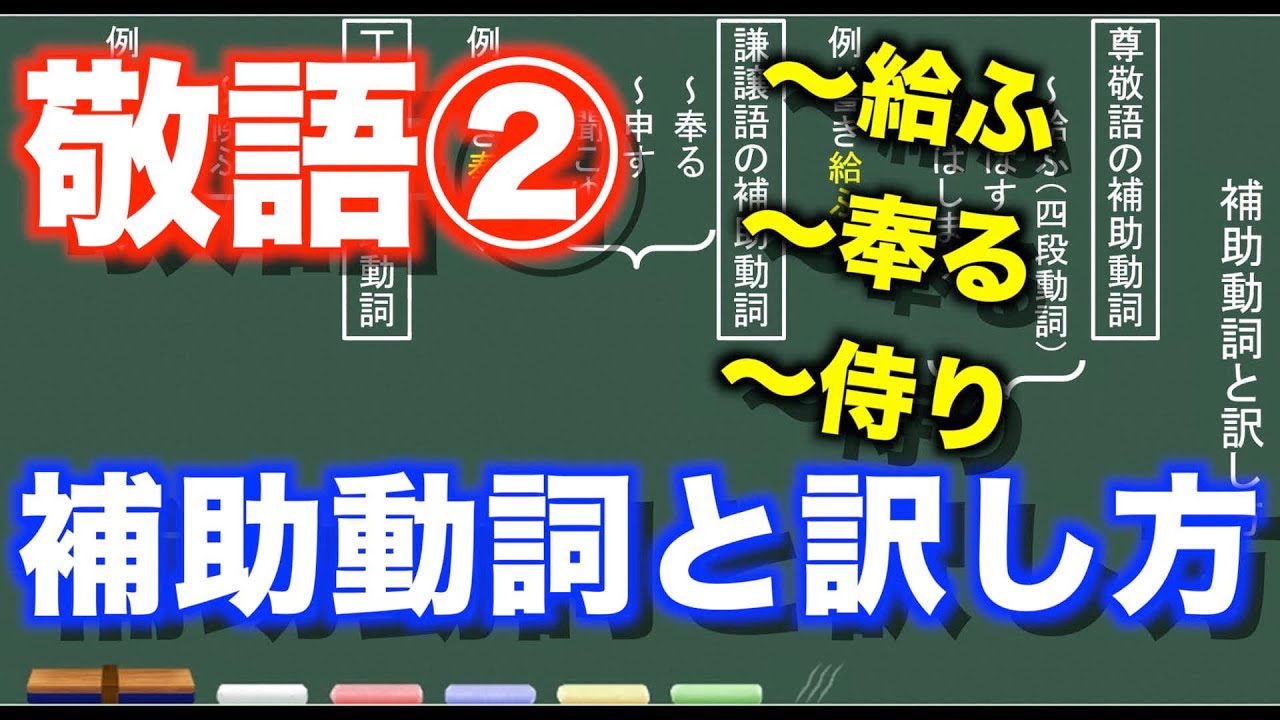 古典文法 ２５ー２ 補助動詞の訳し方 Youtube