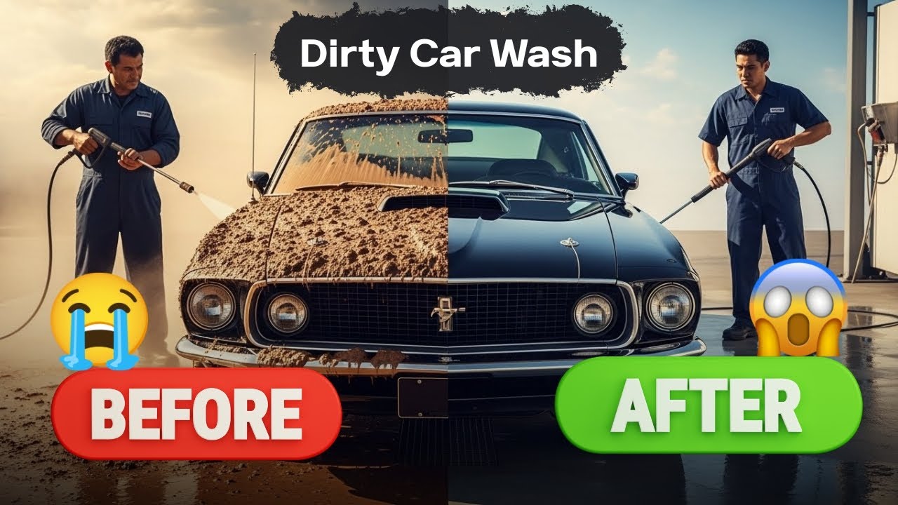 Extremely Dirty 1969 Ford Mustang Car Wash  Satisfying Deep Clean & Ceramic Shine