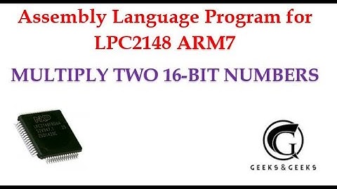 ASSEMBLY LANGUAGE PROGRAM TO MULTIPLY TWO 16-BIT NUMBERS IN LPC2148 ARM7 - Abhishek S. Rao