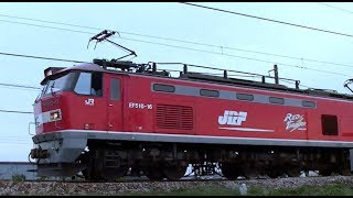 ﾚｯﾄﾞｻﾝﾀﾞｰEF510-16牽引高速貨物3097ﾚ　広島→新潟
