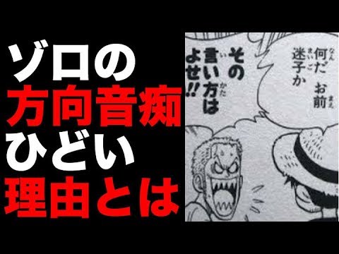 ワンピース ゾロはなぜあんなに方向音痴なのか 考察 引用あり Youtube