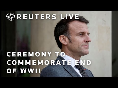 LIVE: French President Emmanuel Macron attends ceremony to commemorate the end of World War Two