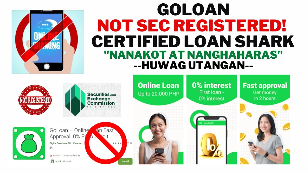 GoLoan isang Bagong Lending App na Hindi Registered ng SEC