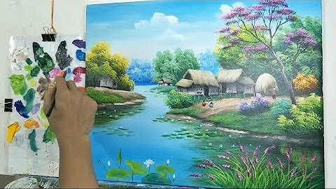 Dạy Vẽ Tranh Phong Cảnh (Phần 2)/K.học vẽ tranh phong cảnh t.tuyến các bạn đk kênh mới bên dưới nhé.