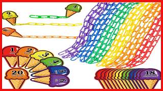 Chain Link Math Manipulatives Hands On Learning with 240 Colorful Clips