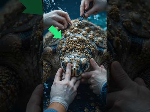 Relaxing turtle barnacles