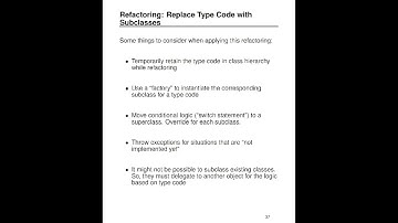 Object-Oriented Code Smells and Refactoring