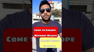 Come to Europe without Degree || #vlog #malta #job #european  #trending