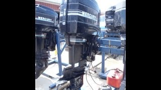 6M1766 Used 1992 Mercury Marine 75ELPTO 75HP 2-Stroke Remote Outboard Boat Motor 20"