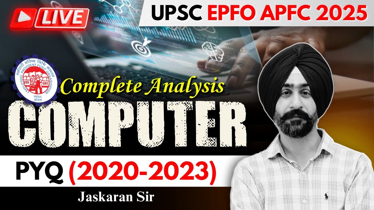 UPSC EPFO APFC CRT 2025 | Complete Analysis of Computer PYQ (2020-2023 ...