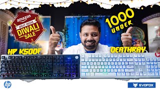 EvoFox Deathray vs HP K500F | Best Gaming Keyboard under 1000 in 2023 @techboxhindi