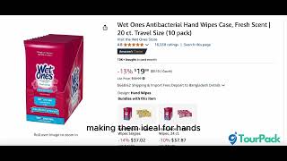 'Stay Fresh & Clean On-The-Go with Wet Ones Antibacterial Hand Wipes Case (20 ct, Travel Size )
