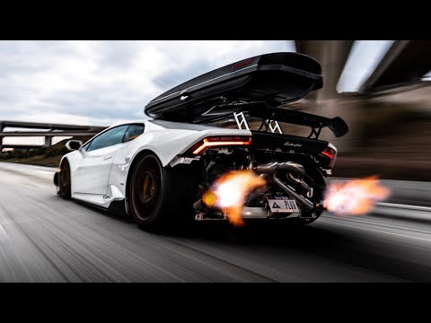 MOST EXTREME TWIN TURBO LAMBORGHINI EVER?*INSANE FLYBYS SHOOTING FLAMES*
