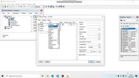 Tutorial Membuat Tabel di Ms.Visual Foxpro 9.0