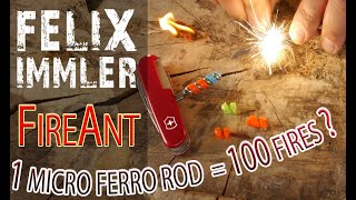 Victorinox claims: 100 fires with just one FireAnt. Is that possible? Let's test it!!