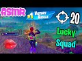 ASMR Gaming 🍀 Fortnite Lucky Squad Win Relaxing Mouth Sounds + Controller Sounds Whispering 🎧
