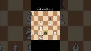 rook sacrifice in chess #chess #shorts