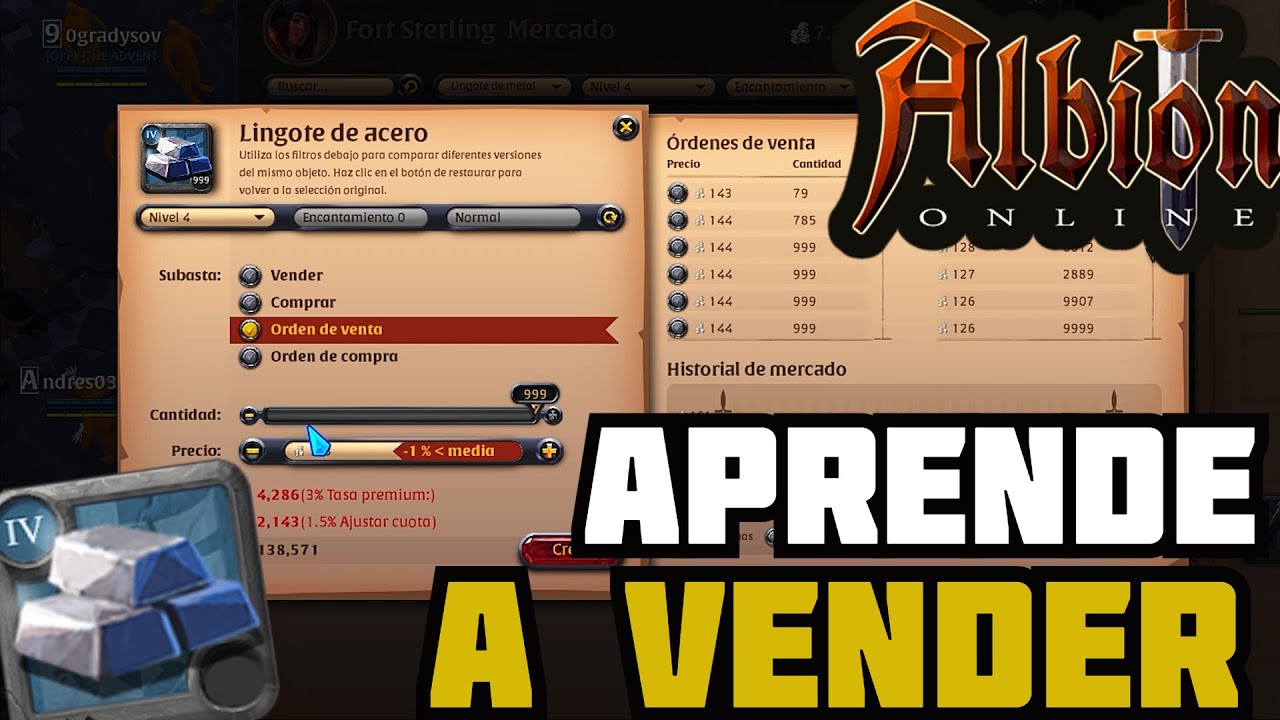 🤑 Como Vender en el Mercado Sacando Beneficio 🤑 Albion Online Guía