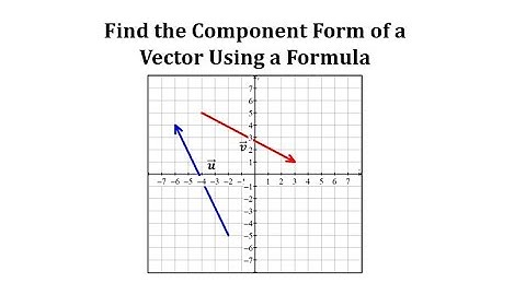 Find the Component Form of a Vector by using the Initial and Terminal Points (2D)