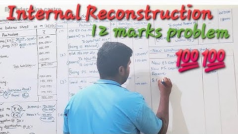 Internal reconstruction 12 marks important question #accounting